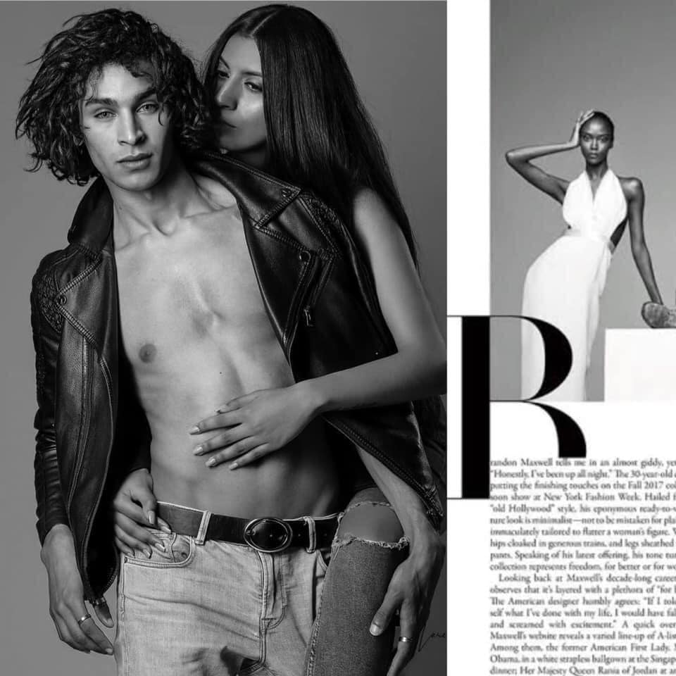 Achraf Taoussi — black and white fashion editorial